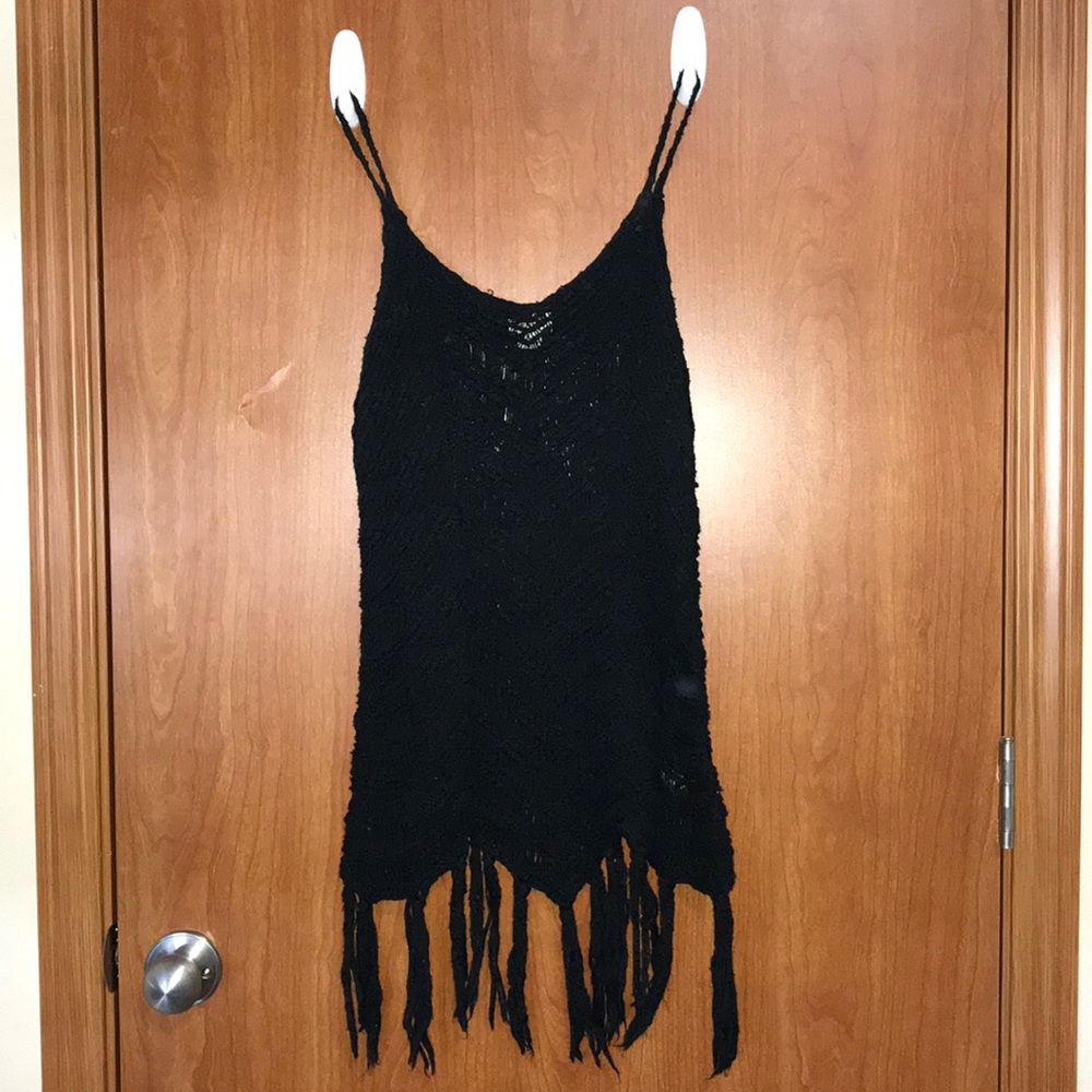 Black see through long tank!